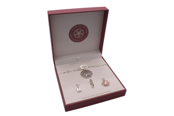 Five Daughters bracelet and charm set - silver plate